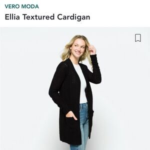 Long black cardigan
